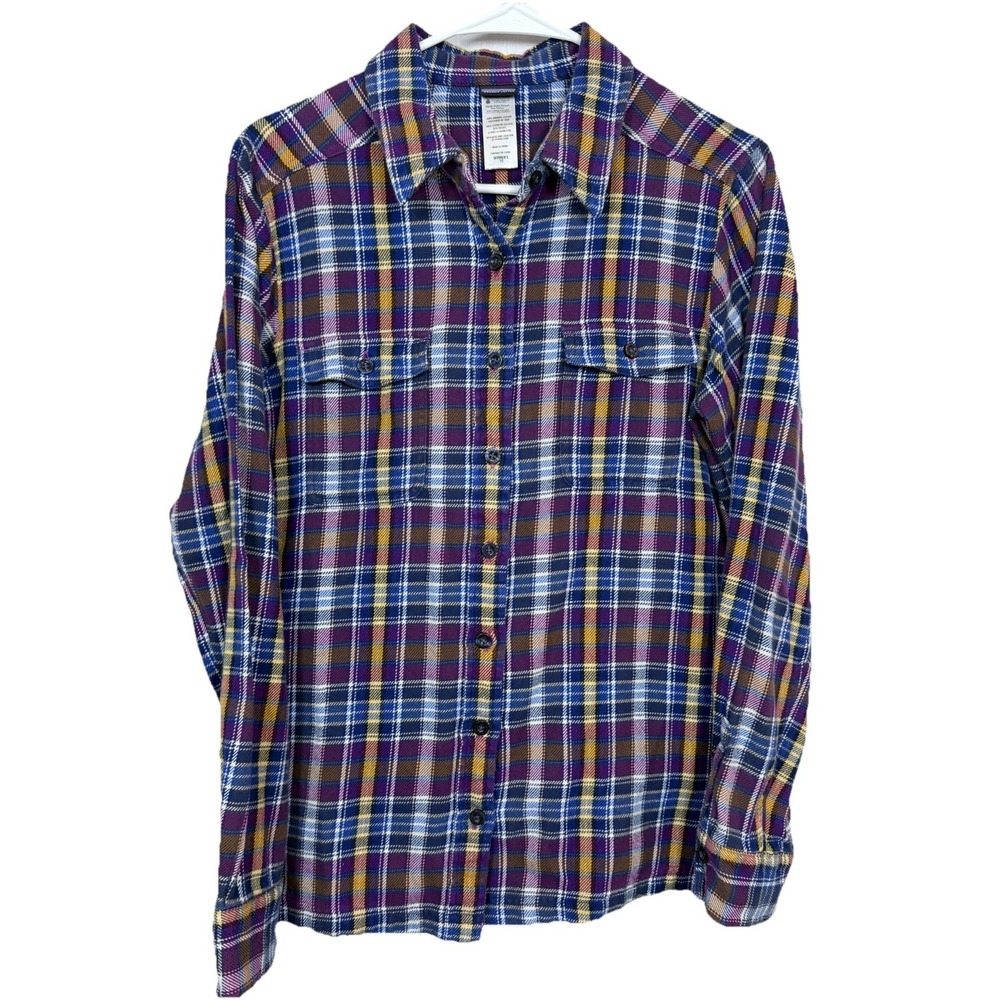 Patagonia Plaid Flannel Shirt Womens‎ 10 Gorpcore Grunge Outdoors Hiking Top